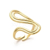 Wave 304 Stainless Steel Cuff Rings RJEW-C124-06B-G-4