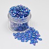 AB Color Plated Rice Electroplated Eco-Friendly Transparent Acrylic Beads X-PACR-I002-27-1