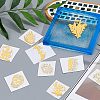 Olycraft 9Pcs 9 Styles Custom Carbon Steel Self-adhesive Picture Stickers DIY-OC0009-14D-3