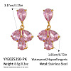 304 Stainless Steel Dangle Stud Earrings CT6883-1-1