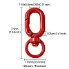 10Pcs Spray Painted Alloy Swivel Clasps FIND-YW0001-57-5