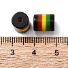 Ghana Jamaica Reggae Stripe Resin Beads RESI-G104-01C-3