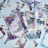 4 Sets 4 Styles Floral Translucent Scrapbook Paper Pads SCRA-GF0001-08-4