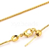 1mm Rack Plating Brass Snake Chain Adjustable Slider Necklaces for Women Men MAK-L044-38G-2