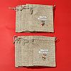 12Pcs 12 Styles Christmas Printed Burlap Packing Pouches Drawstring Bags ABAG-FS0001-03B-10