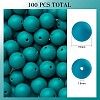 100Pcs Silicone Beads Round Rubber Bead 15MM Loose Spacer Beads for DIY Supplies Jewelry Keychain Making JX453A-1