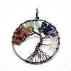 Natural/Synthetic Mixed Stone Chip Big Pendants G-R440-R02-1