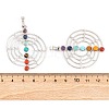 Chakra Natural Tiger Eye & Natural Lapis Lazuli & Natural Carnelian & Synthetic Turquoise & Glass Pendants G-NH0025-10P-3