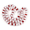 Luminous Handmade Lampwork Silver Foil Beads Strand FOIL-N029-03E-2