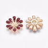 Golden Plated Alloy Enamel Cabochons ENAM-WH0005-A08-2