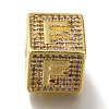 Brass Cubic Zirconia Beads KK-Q818-01F-G-1