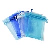 40Pcs 4 Colors Organza Bags Jewellery Storage Pouches Wedding Favour Party Mesh Drawstring Gift OP-FS0001-03B-3