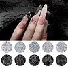 10 Rolls PET Lace Flower Nail Foils Floral Transfer Paper STIC-WH20010-16B-5