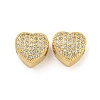 Rack Plating Brass Micro Pave Cubic Zirconia European Beads KK-G513-43G-1