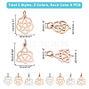 DICOSMETIC 24Pcs 2 Style 304 Stainless Steel Pendants STAS-DC0006-77-4