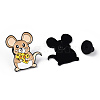 Mouse with Cheese Enamel Pin JEWB-I015-25EB-2