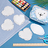 6Bags Polyester Blank Embroidery Sew on Cloth Patches PATC-PH0001-86C-4
