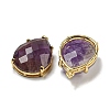 Natural Amethyst Pendants G-M431-10G-08-2