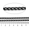 Oxidation Aluminum Faceted Curb Chains CHA-E003-12EB-2