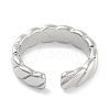 Rack Plating Brass Open Cuff Rings for Women RJEW-Z059-02P-02-3