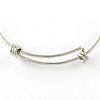 Tarnish Resistant Adjustable 201 Stainless Steel Expandable Bangle Making STAS-R069-04-2