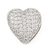 Brass Micro Pave Cubic Zirconia Slide Charms ZIRC-I068-10P-2