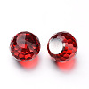 Faceted Round Ball Glass Cabochons X-GGLA-L008C-03-1