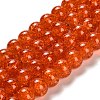 Spray Painted Crackle Glass Beads Strands CCG-Q001-10mm-09-1