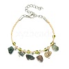 Boho Multicolor Beads Gravel Woven Anklets NI3563-13-1