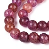 Baking Paint Crackle Glass Beads Strands GLAA-Q106-03A-07-3