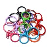 10Pcs 10 Colors Baking Painted Zinc Alloy Keychain Clasps FIND-YW0004-55-1