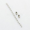 Tarnish Resistant 304 Stainless Steel Rice Bead Ball Chains CHS-A002A-1.5mm-2