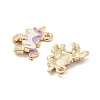 Light Gold Plated Alloy Enamel Pendants ENAM-M219-08KCG-02-2