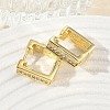 Brass Micro Pave Cubic Zirconia Hoop Earrings KK-CBA98BA-23G-2