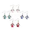 Electroplate Glass Dangle Earrings EJEW-JE04319-1