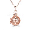 Angel Wing Alloy Aromatherapy Bead Cage Pendant Oil Necklace Heart Hollow Necklaces XV8359-2-1