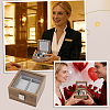 2-Slot Wooden Watch Display Cases with Glass Window Lid and Velvet Pillow Inside CON-WH0043-306A-5
