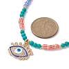 Horse Eye Alloy Enamel Pendant Necklace NJEW-JN04389-4