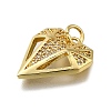 Brass Micro Pave Cubic Zirconia Pendants ZIRC-I070-025G-2