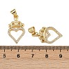 Brass Micro Pave Cubic Zirconia Pendants ZIRC-I367-12G-04-3