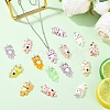 20Pcs 2 Styles Opaque Resin Pendants RESI-YW0005-29-4