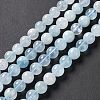 Natural Aquamarine Round Beads Strands G-A204-01-5