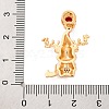 Christmas Theme Brass Micro Pave Cubic Zirconia Pendants KK-C076-22G-02-3