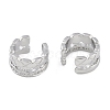 Brass Micro Pave Clear Cubic Zirconia Cuff Earring for Women EJEW-S225-20P-02-2