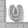 Rack Plating Brass Micro Pave Clear Cubic Zirconia Pendants ZIRC-U002-P-U-3