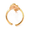 Alloy Peacock Cuff Ring Settings for Rhinestone RJEW-WH0001-21G-2