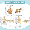 18Pcs 3 Styles Brass Charms FIND-PH0022-94-2