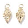 Brass Micro Pave Cubic Zirconia Pendants KK-C077-04G-1