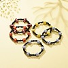 Sport Theme Acrylic Beaded Stretch Bracelet for Men Women BJEW-JB08549-2