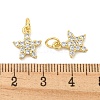 Rack Plating Brass Micro Pave Clear Cubic Zirconia Pendants KK-B093-12B-G-3